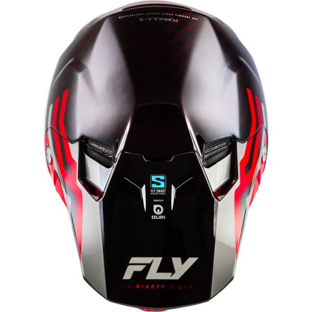 Casco FLY RACING Formula S Carbon Byte - Red Carbon/gris
