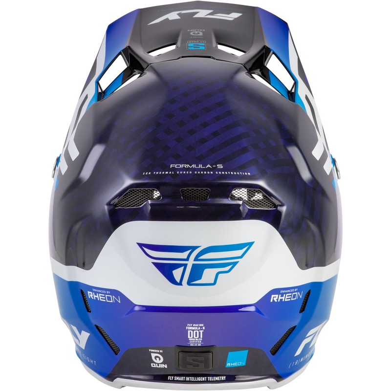 Casco FLY RACING Formula S Carbon Byte - Blue Carbon/blanco