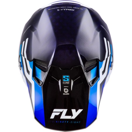 Casco FLY RACING Formula S Carbon Byte - Blue Carbon/blanco