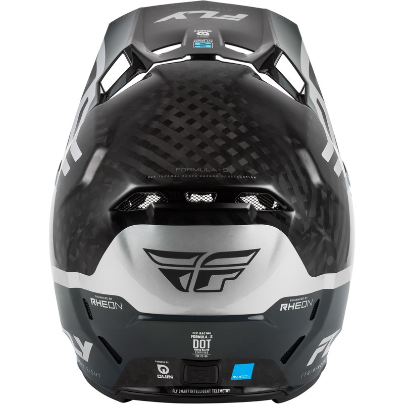 Casco FLY RACING Formula S Carbon Byte - Black Carbon/gris/plata