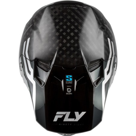 Casco FLY RACING Formula S Carbon Byte - Black Carbon/gris/plata