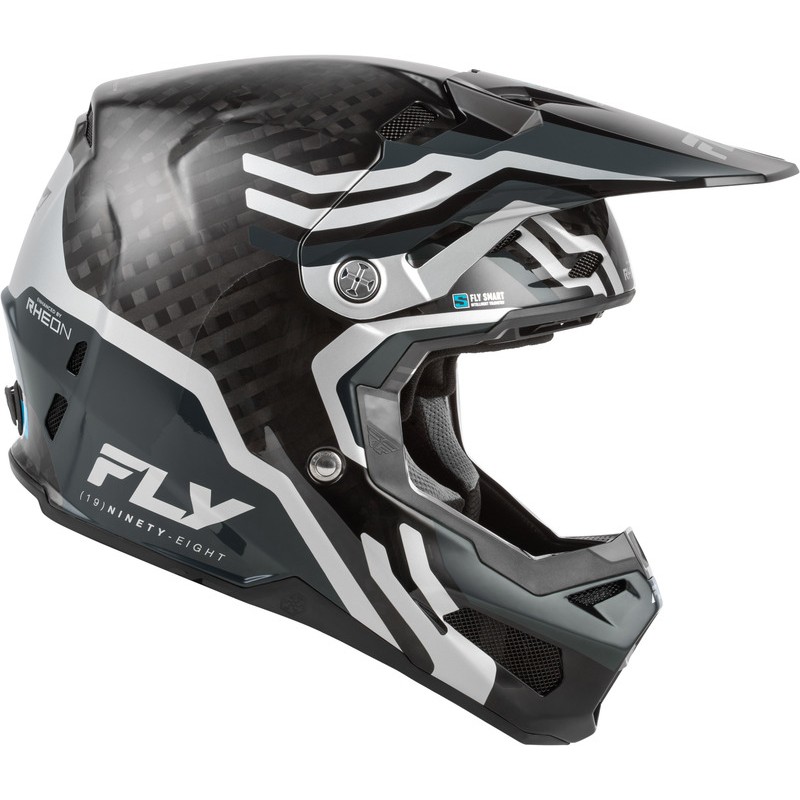 Casco FLY RACING Formula S Carbon Byte - Black Carbon/gris/plata