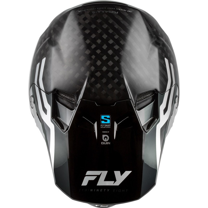 Casco FLY RACING Formula S Carbon Byte - Black Carbon/gris/plata