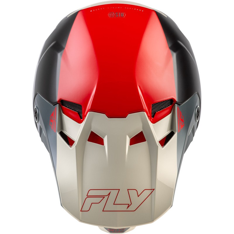 Casco FLY RACING Formula CC Glide - negro/rojo/gris