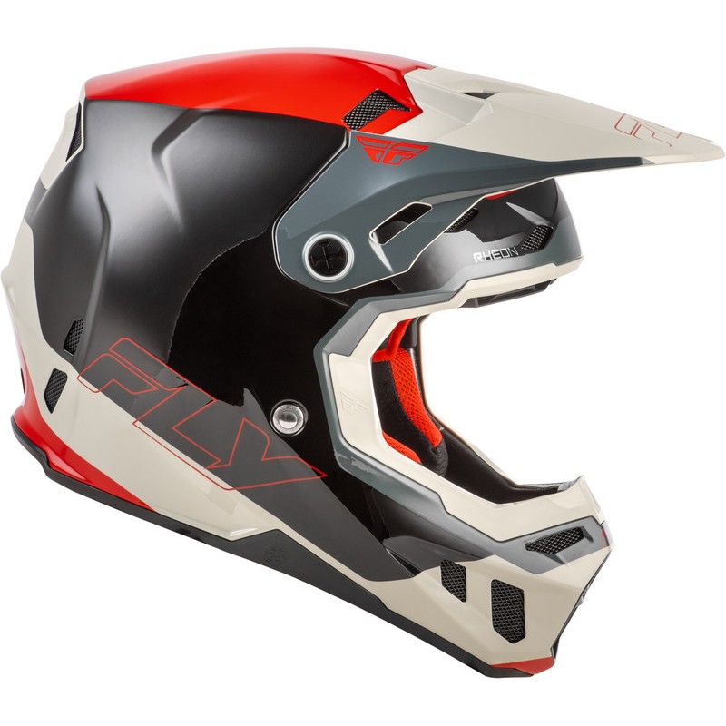 Casco FLY RACING Formula CC Glide - negro/rojo/gris