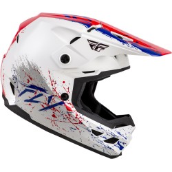 Casco enfant FLY RACING Kinetic Drip - rojo/blanco/azul 2