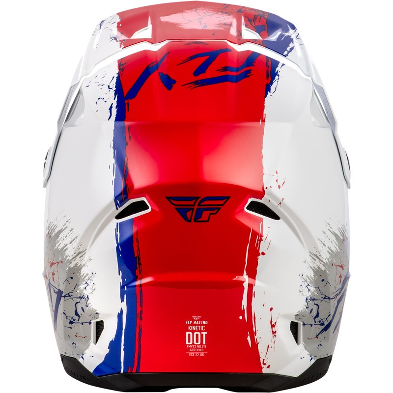 Casco enfant FLY RACING Kinetic Drip - rojo/blanco/azul