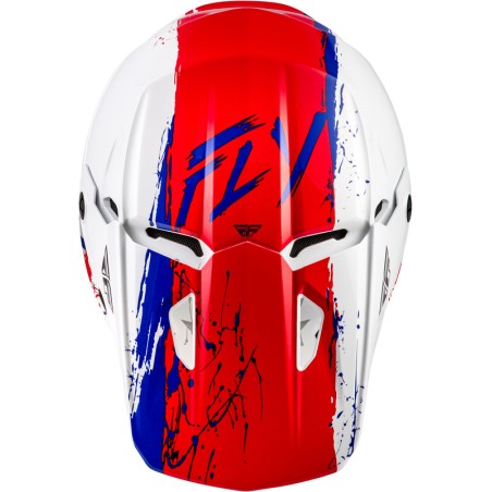Casco enfant FLY RACING Kinetic Drip - rojo/blanco/azul