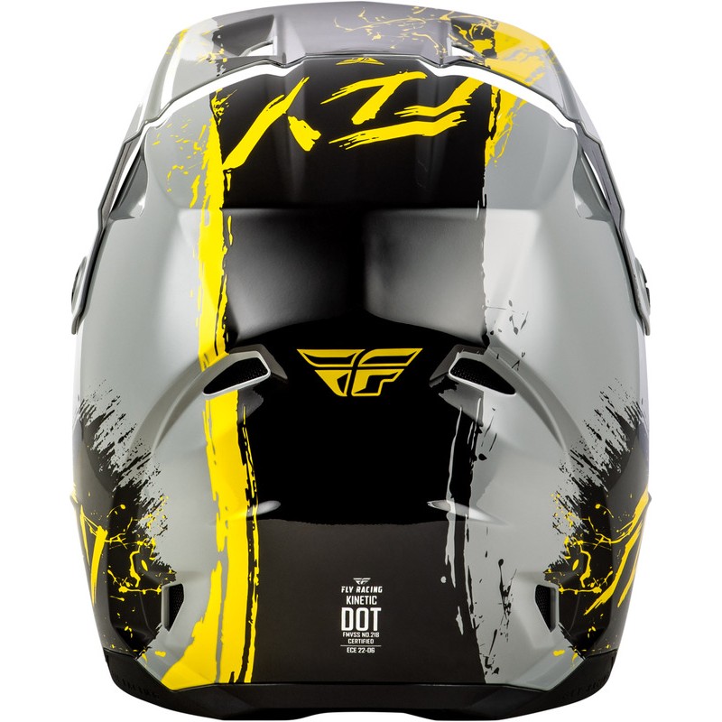 Casco enfant FLY RACING Kinetic Drip - gris/negro/amarillo