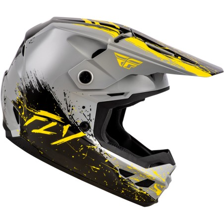 Casco enfant FLY RACING Kinetic Drip - gris/negro/amarillo