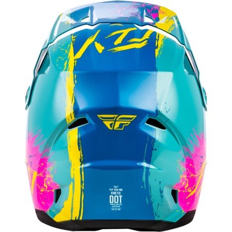 Casco enfant FLY RACING Kinetic Drip - turquesa/rosa/amarillo