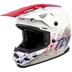 Casco enfant FLY RACING Kinetic Drip - rojo/blanco/azul