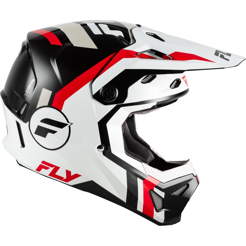 Casco FLY RACING Formula CP Seal - blanco/negro/rojo