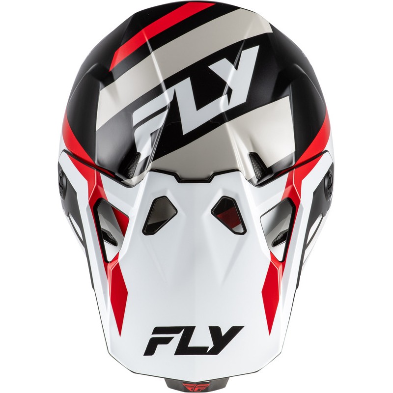 Casco FLY RACING Formula CP Seal - blanco/negro/rojo