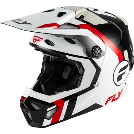 Casco FLY RACING Formula CP Seal - blanco/negro/rojo