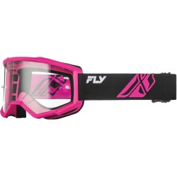 Gafas FLY RACING Focus negro/rosa - Lente transparente