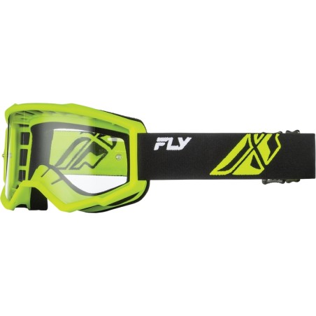Gafas FLY RACING Focus negro/amarillo neón - Lente transparente
