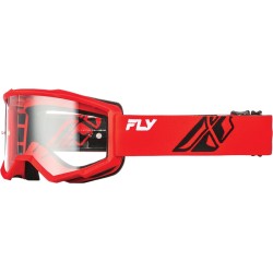 Gafas FLY RACING Focus rojo/negro - Lente transparente