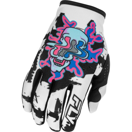 Guantes FLY RACING Lite Warp Special Edition - blanco/azul/rosa