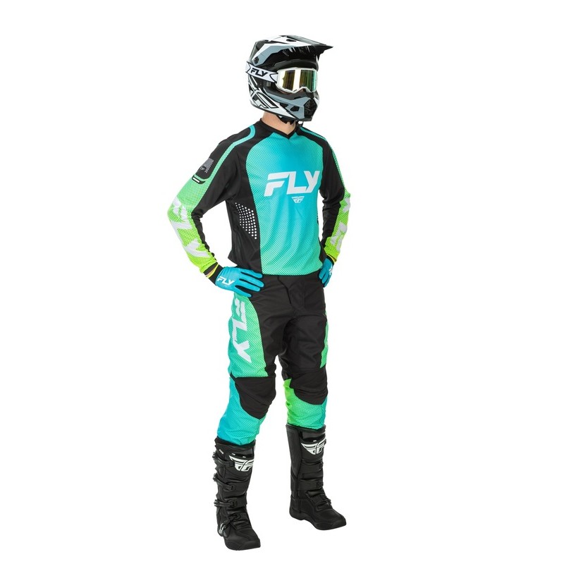 Pantalón FLY RACING F-16 - Aqua/negro/blanco