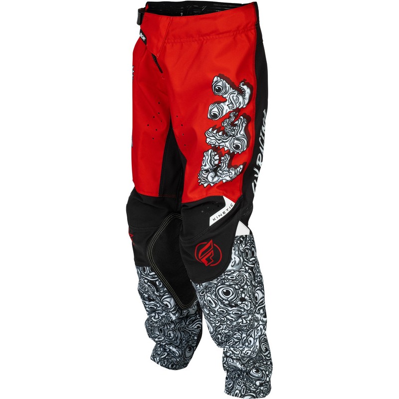 Pantalón infantil FLY RACING Kinetic Mutant - rojo/blanco/negro