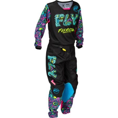 Pantalón infantil FLY RACING Kinetic Mutant - negro/multi