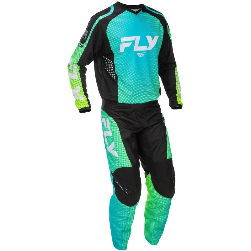 Camiseta FLY RACING F-16 - Aqua/negro/blanco