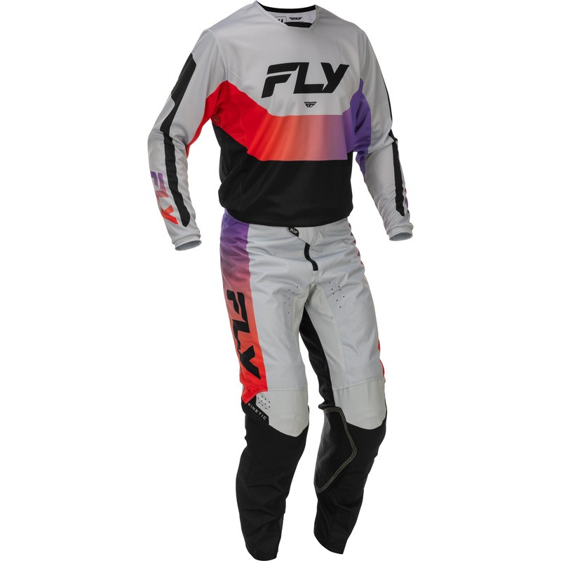 Camiseta FLY RACING Kinetic - gris/rojo/violet/negro