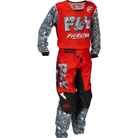 Camiseta infantil FLY RACING Kinetic Mutant - rojo/negro/blanco