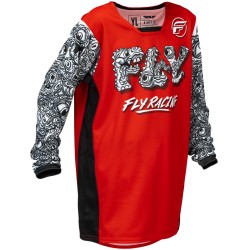 Camiseta infantil FLY RACING Kinetic Mutant - rojo/negro/blanco