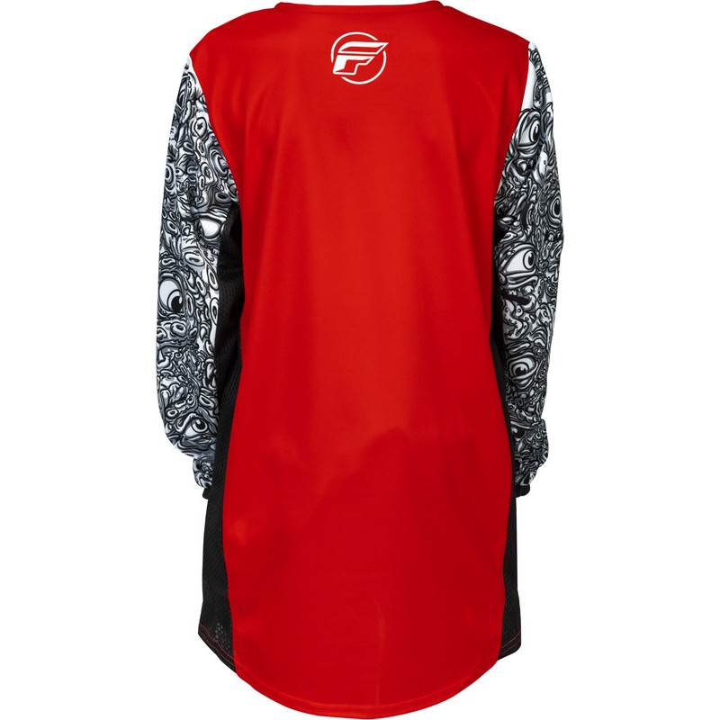 Camiseta infantil FLY RACING Kinetic Mutant - rojo/negro/blanco