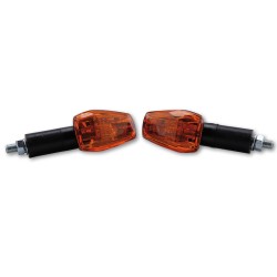 HIGHSIDER Smart IMOLA 1 Bulb Mini Indicator Body  Black / Lens Orange (Pair), Front & Rear