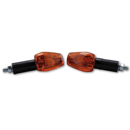 HIGHSIDER Smart IMOLA 1 Bulb Mini Indicator Body  Black / Lens Orange (Pair), Front & Rear