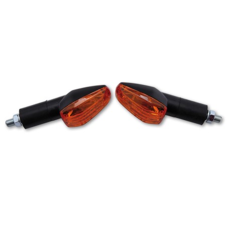 HIGHSIDER Smart IMOLA 1 Bulb Mini Indicator Body  Black / Lens Orange (Pair), Front & Rear