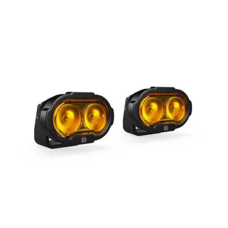 Kit de faros universales DENALI DL2 con lente ámbar y cableado estándar