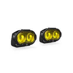 Kit de faros universales DENALI DL2 con lente amarilla y cableado estándar