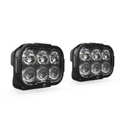 Kit de faros universales DENALI DL6 con lente transparente y cableado estándar