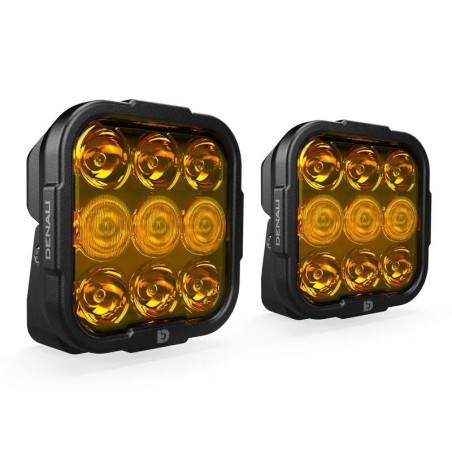 Kit de faros universales DENALI DL9 con lente ámbar y cableado estándar