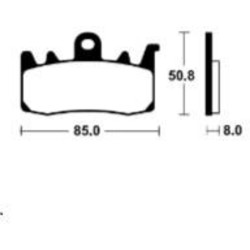 Pastillas de freno Tecnium MSS400 Sinterizadas