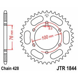 Kit de cadena JT/JT 428HDR 15/34 standard - corona standard 2