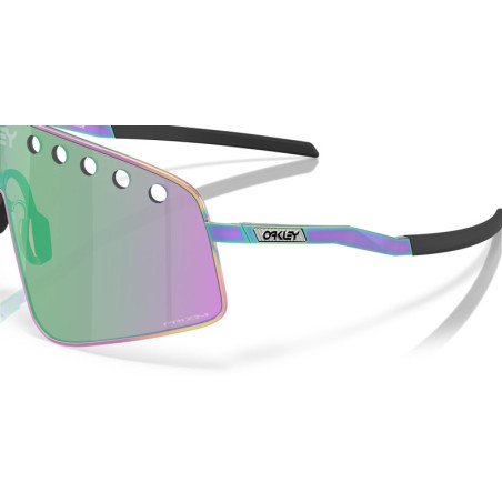 OAKLEY Sutro TI Sweep Sunglasses - Polished Oil Slick Prizm Road Jade Lens