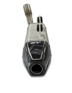 Silenciador FRESCO Carby aluminio bianco/carbono 2