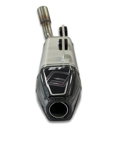 Silenciador FRESCO Carby aluminio bianco/carbono