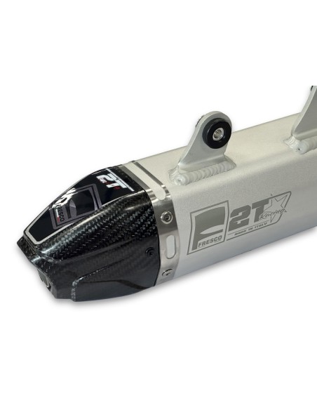 Silenciador FRESCO Carby aluminio bianco/carbono