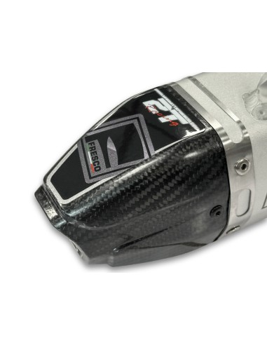 Silenciador FRESCO Carby aluminio bianco/carbono