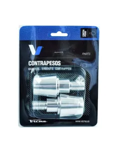 Contrapesos de manillar V PARTS Aluminio Kawasaki Rojo 2