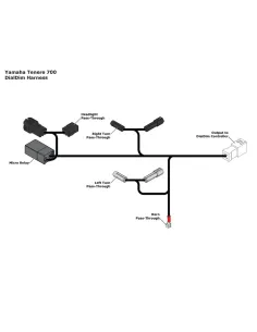 Adaptador de cableado DENALI Plug & Play DialDim - Yamaha Ténéré 700 2