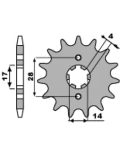 Piñón PBR acero estándar 2107 - 420