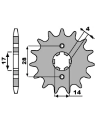 Piñón PBR acero estándar 2107 - 420