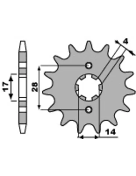 Piñón PBR acero estándar 2107 - 420